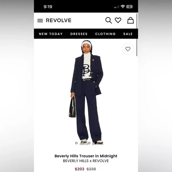 New! Beverly Hills × Revolve Trouser in Navy Midnight 💙 Small NWT! - Picture 8 of 8
